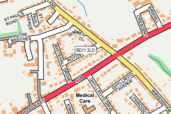 BD11 2LD map - OS OpenMap – Local (Ordnance Survey)