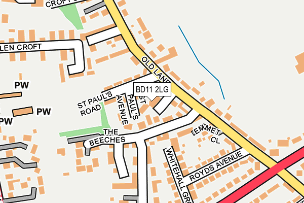 BD11 2LG map - OS OpenMap – Local (Ordnance Survey)