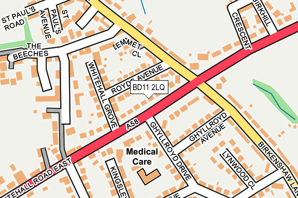 BD11 2LQ map - OS OpenMap – Local (Ordnance Survey)
