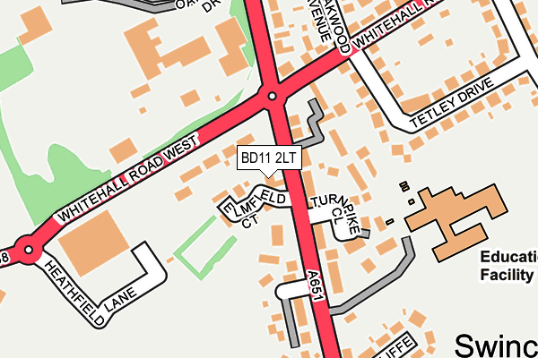 BD11 2LT map - OS OpenMap – Local (Ordnance Survey)