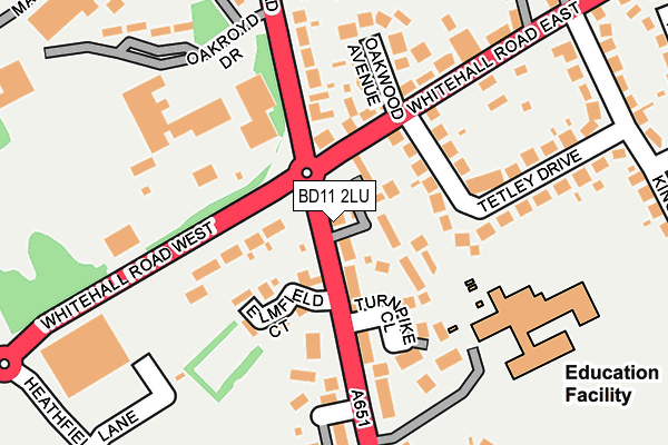 BD11 2LU map - OS OpenMap – Local (Ordnance Survey)