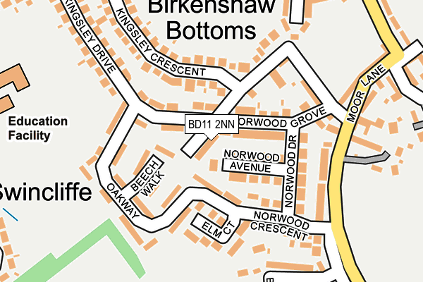 BD11 2NN map - OS OpenMap – Local (Ordnance Survey)