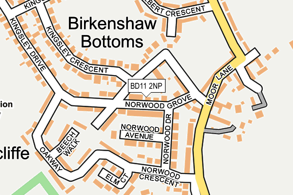 BD11 2NP map - OS OpenMap – Local (Ordnance Survey)