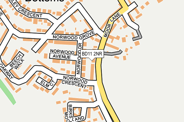 BD11 2NR map - OS OpenMap – Local (Ordnance Survey)