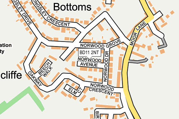 BD11 2NT map - OS OpenMap – Local (Ordnance Survey)