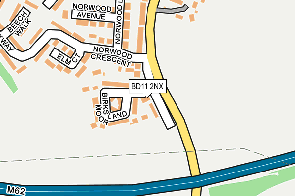 BD11 2NX map - OS OpenMap – Local (Ordnance Survey)