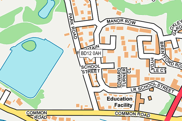 BD12 0AH map - OS OpenMap – Local (Ordnance Survey)