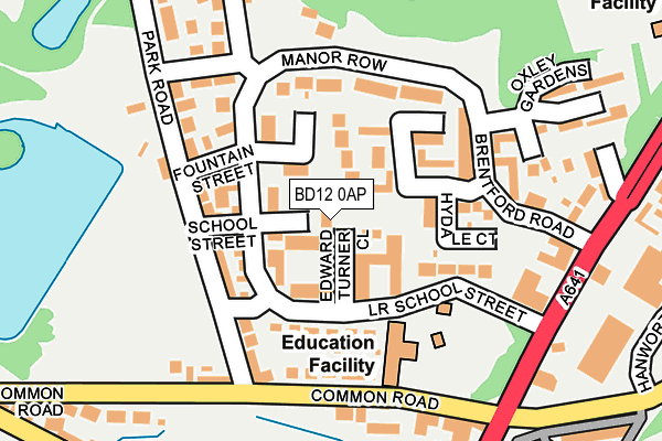 BD12 0AP map - OS OpenMap – Local (Ordnance Survey)