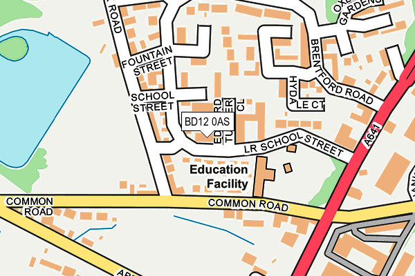 BD12 0AS map - OS OpenMap – Local (Ordnance Survey)