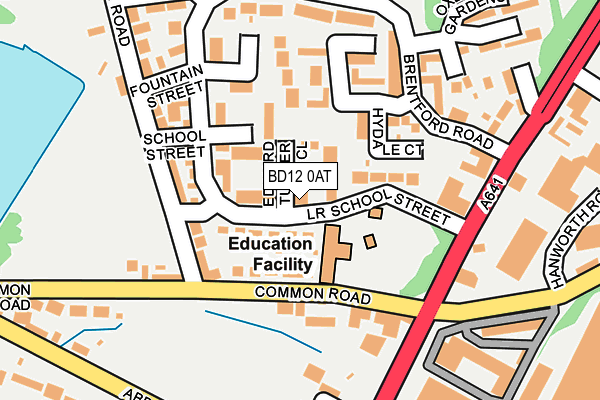 BD12 0AT map - OS OpenMap – Local (Ordnance Survey)