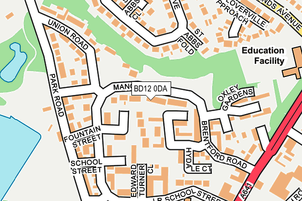 BD12 0DA map - OS OpenMap – Local (Ordnance Survey)