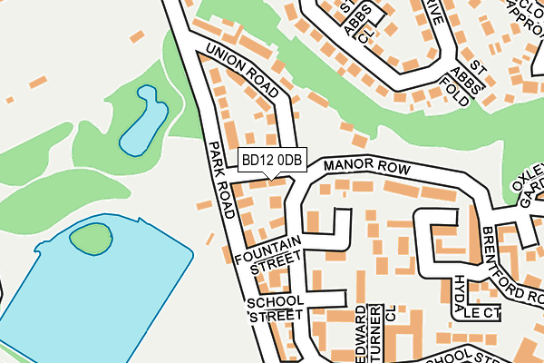 BD12 0DB map - OS OpenMap – Local (Ordnance Survey)