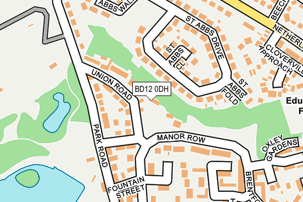 BD12 0DH map - OS OpenMap – Local (Ordnance Survey)