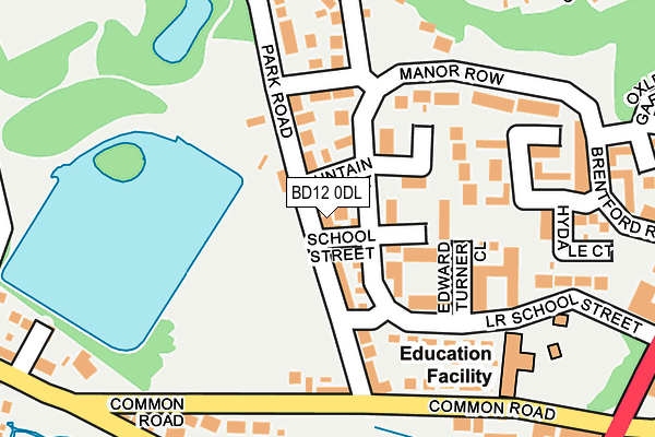 BD12 0DL map - OS OpenMap – Local (Ordnance Survey)