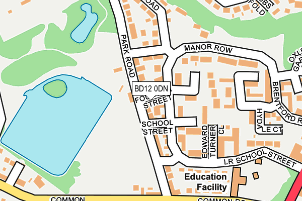 BD12 0DN map - OS OpenMap – Local (Ordnance Survey)