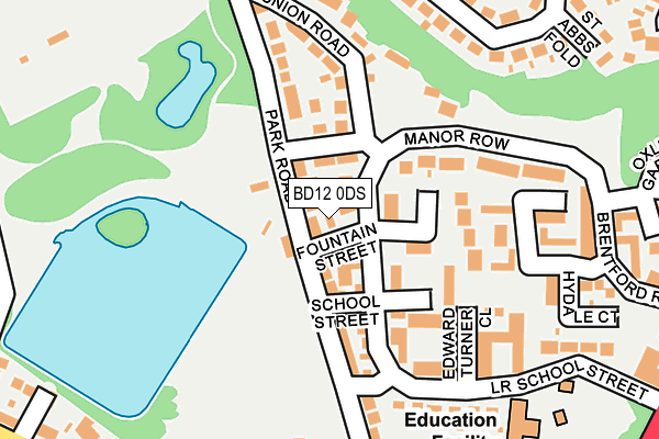 BD12 0DS map - OS OpenMap – Local (Ordnance Survey)
