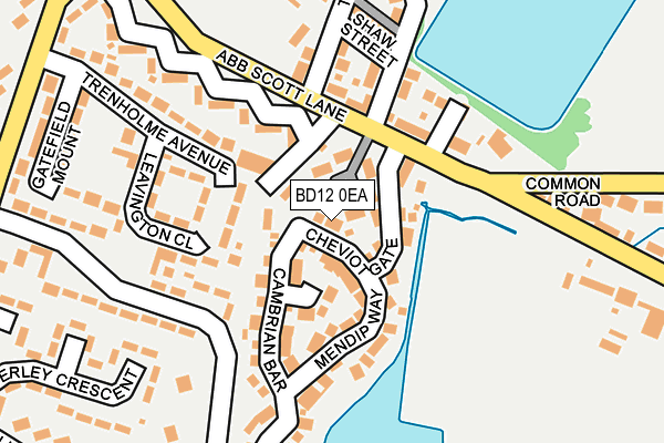 BD12 0EA map - OS OpenMap – Local (Ordnance Survey)