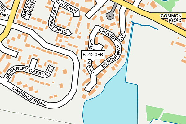 BD12 0EB map - OS OpenMap – Local (Ordnance Survey)