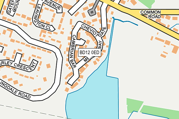 BD12 0ED map - OS OpenMap – Local (Ordnance Survey)