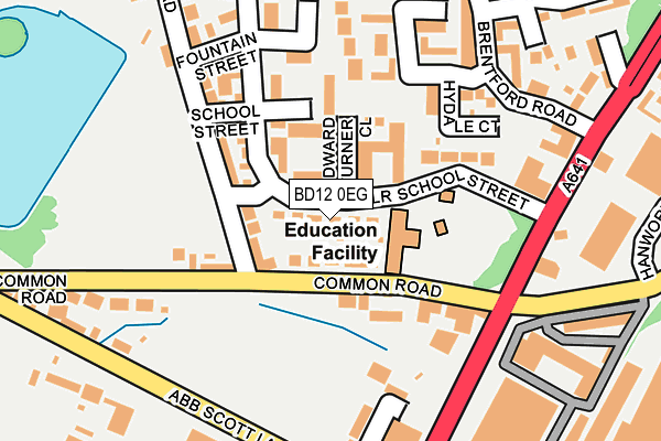 BD12 0EG map - OS OpenMap – Local (Ordnance Survey)