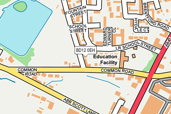BD12 0EH map - OS OpenMap – Local (Ordnance Survey)