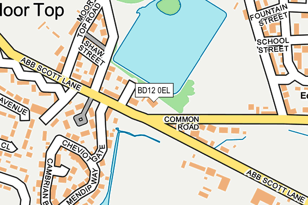 BD12 0EL map - OS OpenMap – Local (Ordnance Survey)