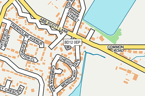 BD12 0EP map - OS OpenMap – Local (Ordnance Survey)