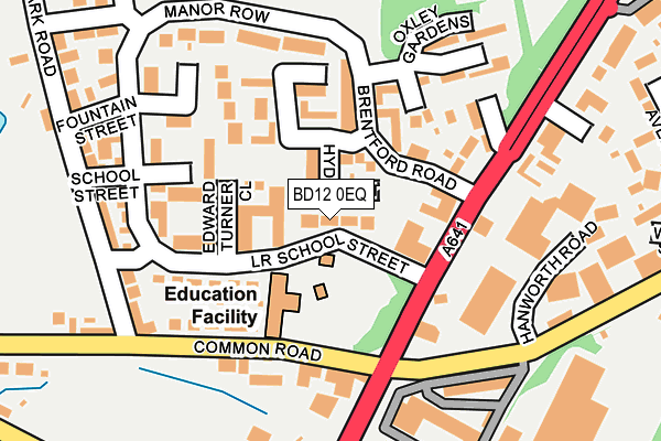 BD12 0EQ map - OS OpenMap – Local (Ordnance Survey)