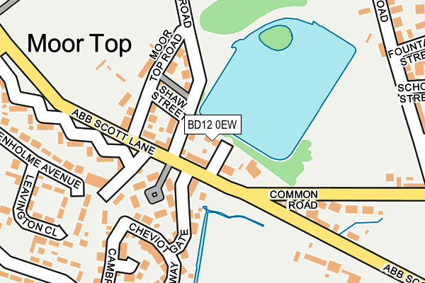 BD12 0EW map - OS OpenMap – Local (Ordnance Survey)