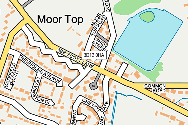 BD12 0HA map - OS OpenMap – Local (Ordnance Survey)