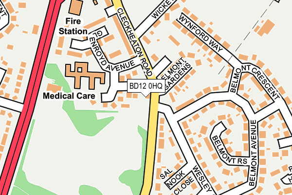 BD12 0HQ map - OS OpenMap – Local (Ordnance Survey)