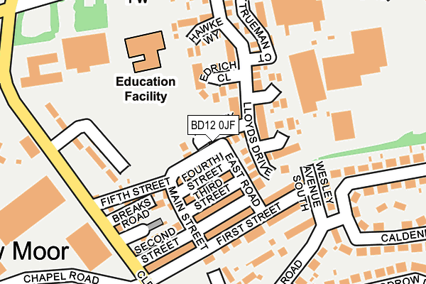 BD12 0JF map - OS OpenMap – Local (Ordnance Survey)