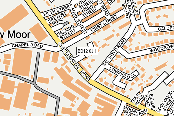 BD12 0JH map - OS OpenMap – Local (Ordnance Survey)