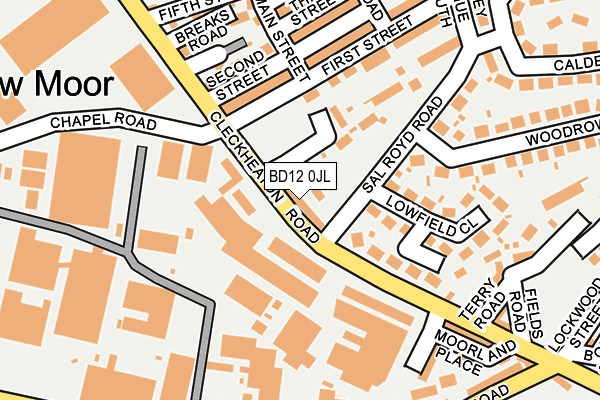 BD12 0JL map - OS OpenMap – Local (Ordnance Survey)
