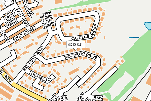 BD12 0JT map - OS OpenMap – Local (Ordnance Survey)