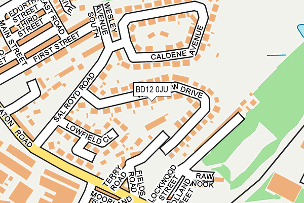 BD12 0JU map - OS OpenMap – Local (Ordnance Survey)