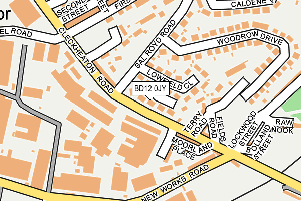 BD12 0JY map - OS OpenMap – Local (Ordnance Survey)
