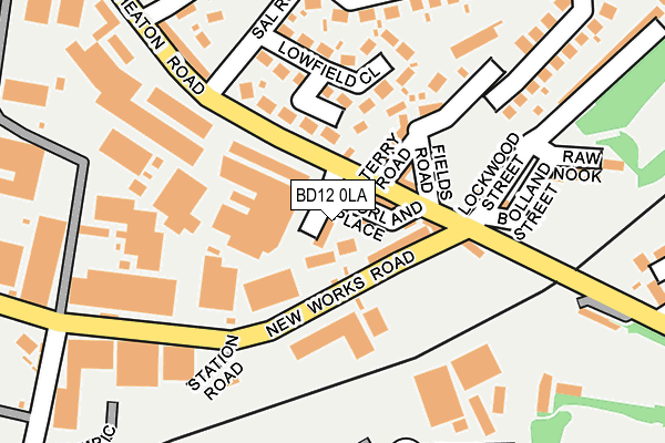 BD12 0LA map - OS OpenMap – Local (Ordnance Survey)
