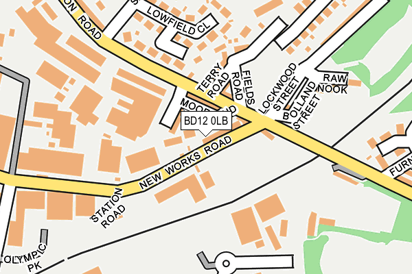BD12 0LB map - OS OpenMap – Local (Ordnance Survey)