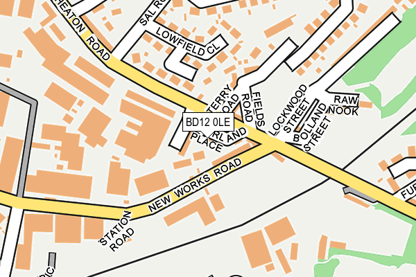 BD12 0LE map - OS OpenMap – Local (Ordnance Survey)