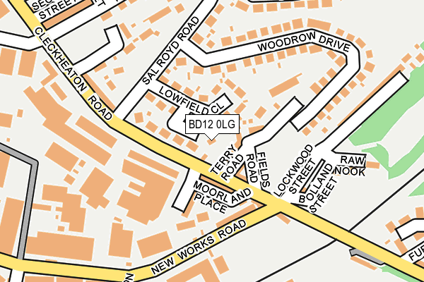 BD12 0LG map - OS OpenMap – Local (Ordnance Survey)