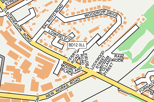 BD12 0LL map - OS OpenMap – Local (Ordnance Survey)