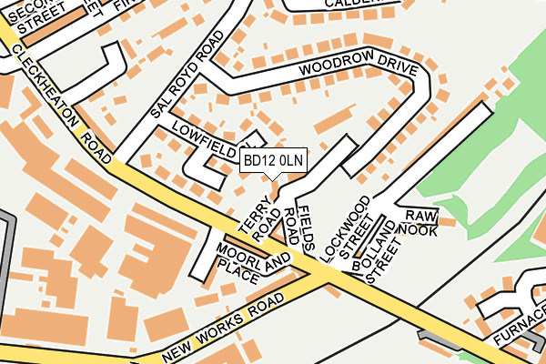 BD12 0LN map - OS OpenMap – Local (Ordnance Survey)