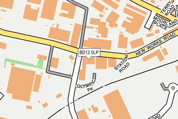 BD12 0LP map - OS OpenMap – Local (Ordnance Survey)