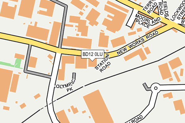 BD12 0LU map - OS OpenMap – Local (Ordnance Survey)