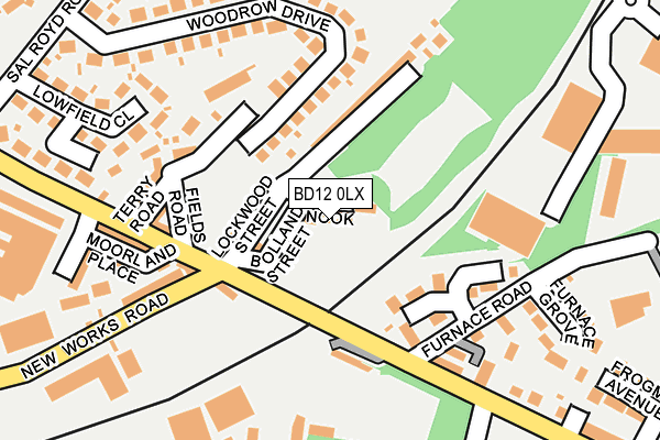 BD12 0LX map - OS OpenMap – Local (Ordnance Survey)