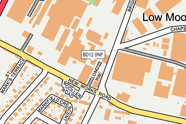 BD12 0NF map - OS OpenMap – Local (Ordnance Survey)