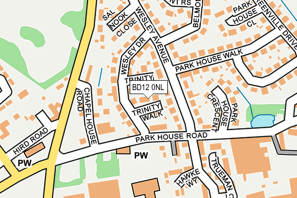 BD12 0NL map - OS OpenMap – Local (Ordnance Survey)