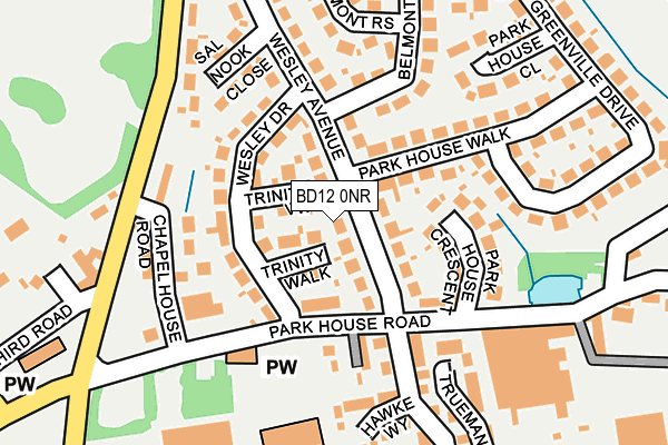BD12 0NR map - OS OpenMap – Local (Ordnance Survey)