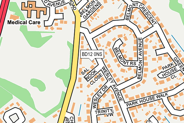 BD12 0NS map - OS OpenMap – Local (Ordnance Survey)
